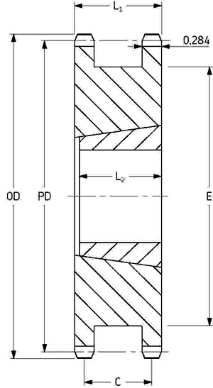 Звездочка PHS 40-1DSTB19